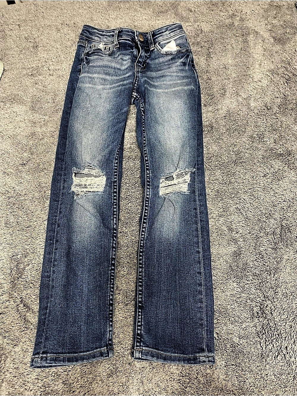 2 pair BKE Distressed Blue Jeans Size GIRLS YOUTH 7